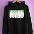 Assume Nothing Aromantic Pride Flag Hoodie - Black